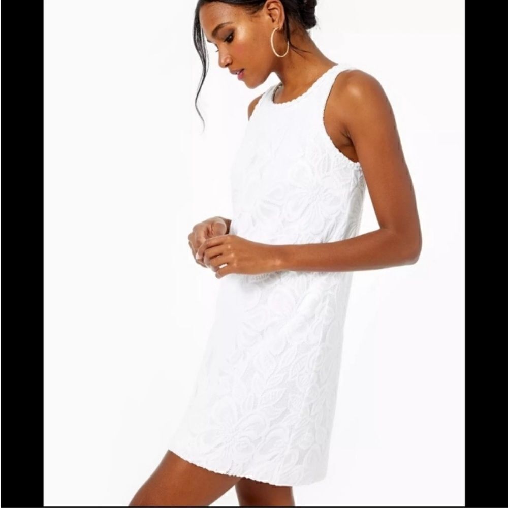 Lilly Pulitzer Marquette Shift Dress Wildflower Stripe Lace